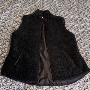 Black furry vest - never worn